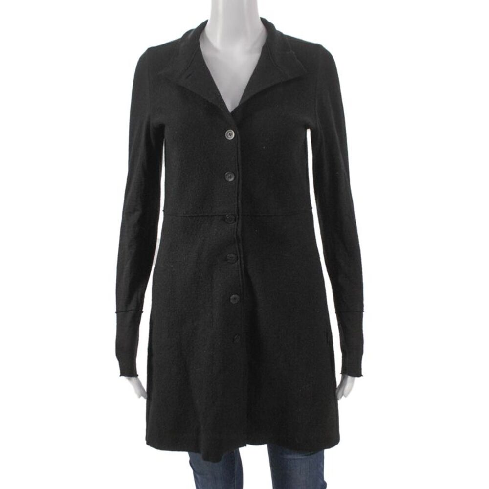Elemente Clemente Womens Black 100% Virgin Wool Jacket Button Size 0
